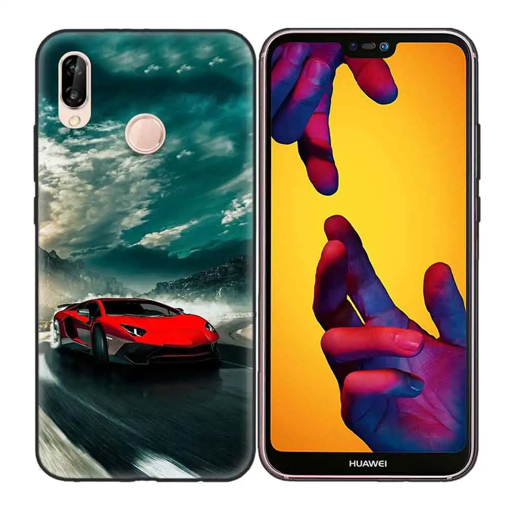 Серый Черный мягкий силиконовый чехол для huawei P9 P10 P20 P30 mate 10 20 Lite Pro P Smart Z Plus Nova Shell Prime Hot Car Au - Цвет: Серый