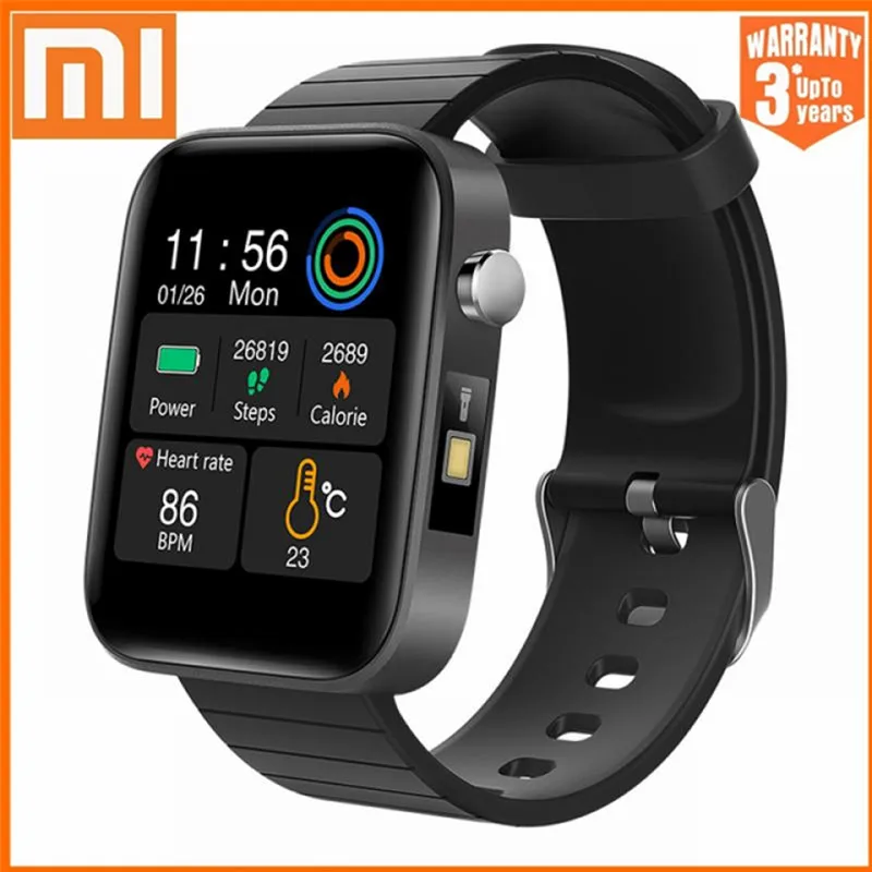 Xiaomi Men Smart Watch Body Temperature Measure Heart Rate Blood Pressure Oxygen Bracelet Call Reminder Women | Электроника