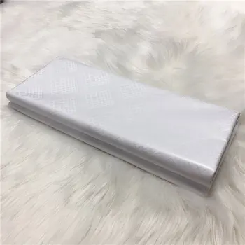 

5 Yards White African Bazin Riche Fabric Plain Guinea Brocade Fabric Top Tissu Africain Basin Brode ACB30