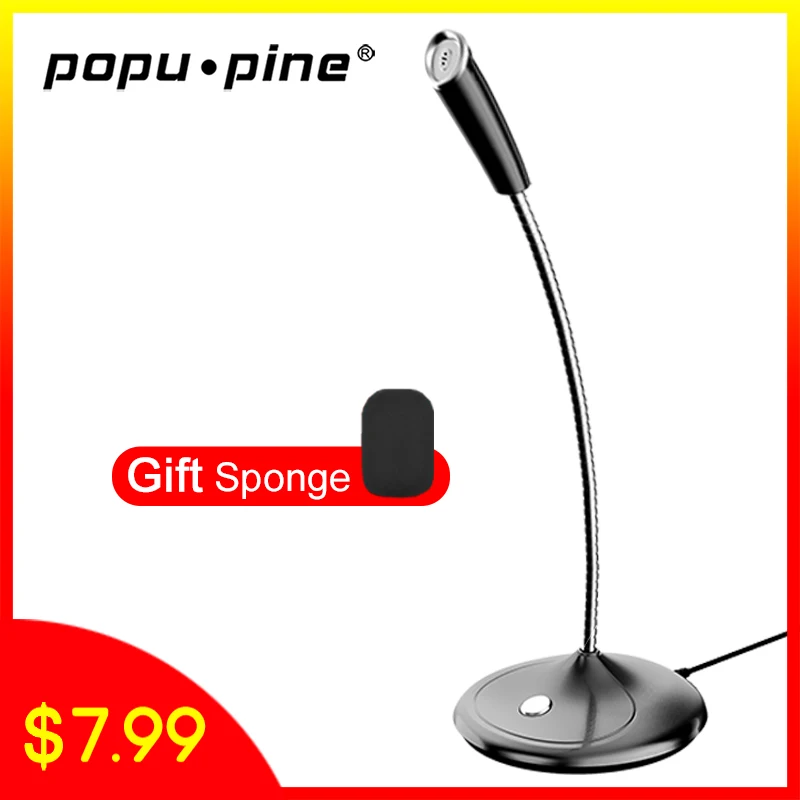

Popu Pine Computer microphone 360° adjust freely Studio Speech Microphone Gaming Chatting USB Microphone Desktop PC Laptop