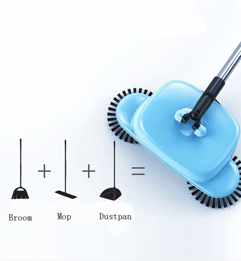 Ручная уборочная машина набор бытовой автоматический ручной толкатель метла профессиональный пылесос подметальный робот 3в1 щетка для пола - Цвет: 3 in 1