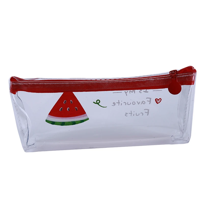 watermelon Чехол для карандашей с фруктами, маленькая оригинальная канцелярская Сумочка для ручек и карандашей, мешочек для детей, подарок для дома, офиса, школы, прозрачная коробка - Color: watermelon