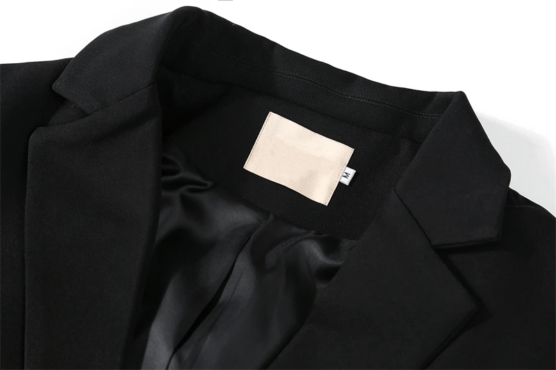 2022 Retro Chic Blazer Office Ladies Loose Gothic Female Suit Jacket Single Breasted Long Sleeve Lapel Trendy Design Outwear