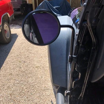 

Door Off Mirror for Jeep Wrangler Side Mirrors Circular Rear View Quick Release Mirrors for 2007-2019 Jeep Wrangler Jk Jl 2Pcs