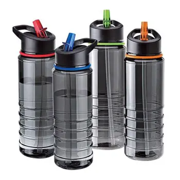 

4pcs Outdoor Water Bottle Flip Tritan Straw Drinks Water Bottle Bike Eco-friendly with Lid Camping Hiking Cup