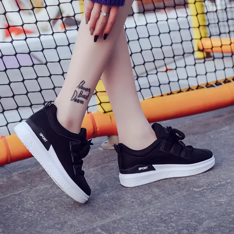 Winter New Style Korean-style Plus Velvet Casual Shoes Korean-style Fashion WOMEN'S Shoes Flat Top Shoes-Style Platform