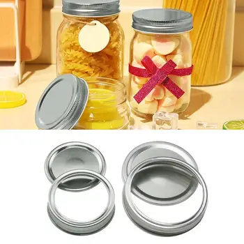 

20/24Pcs 7/8.7cm Replacement Ring Tops Rustproof Tinplate Cap for Mason Jar Alloy Material Reusable