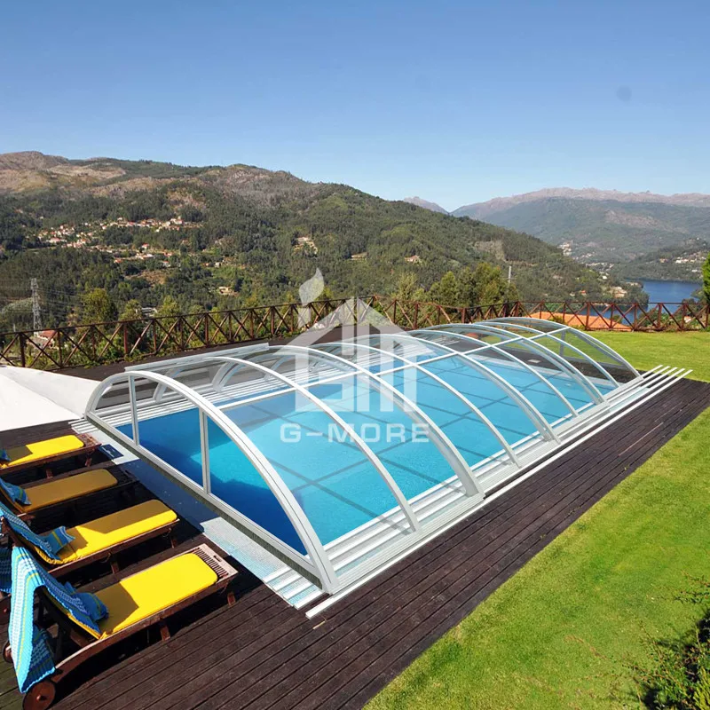 

Decent looking swimming pool cover/ swimming pool enclosure with safety locking system