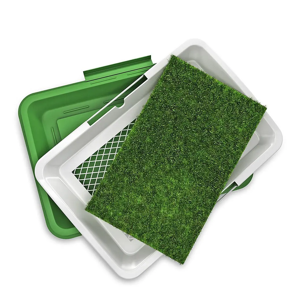 

3 Layers Large Dog Pet Potty Training Pee Pad Mat Puppy Tray Grass Toilet Simulation Lawn For Indoor Potty Training Pet Supply
