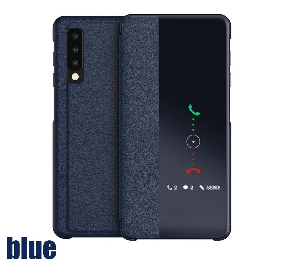 Умный мягкий кожаный чехол для samsung Galaxy Note 10 Pro S 8 9 S8 S9 S10e S10 Plus Note10+ s8plus s9plus s10plus откидная крышка - Цвет: blue