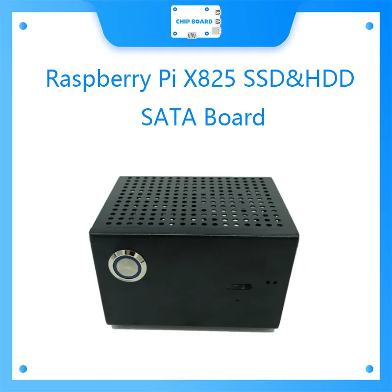 Raspberry Pi X825 SSD и HDD SATA плата подходящий металлический чехол + переключатель