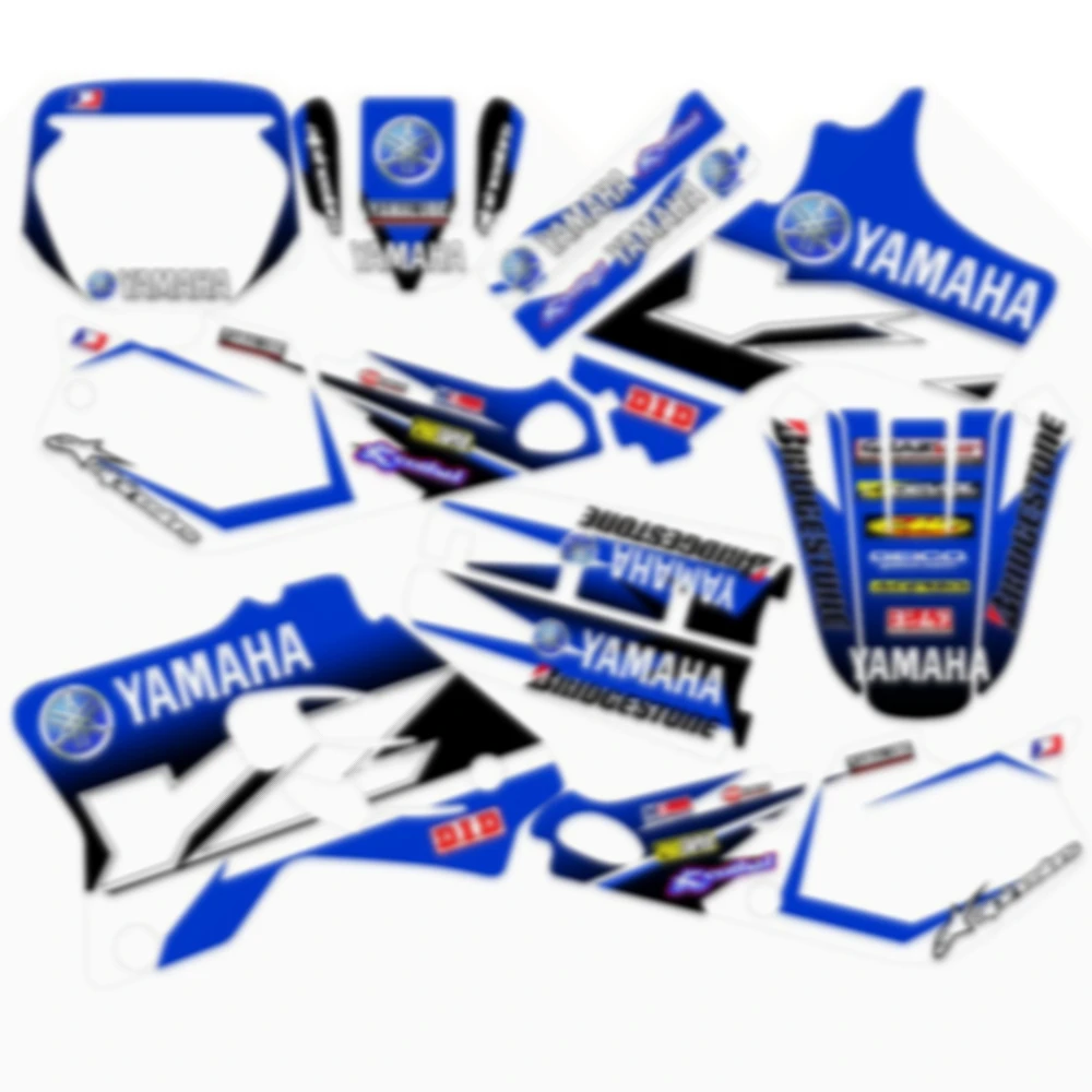 

New Full Graphics Decals Stickers Custom Number Name 3M Bright Stickers Waterproof For YAMAHA YZ80 1993-2001