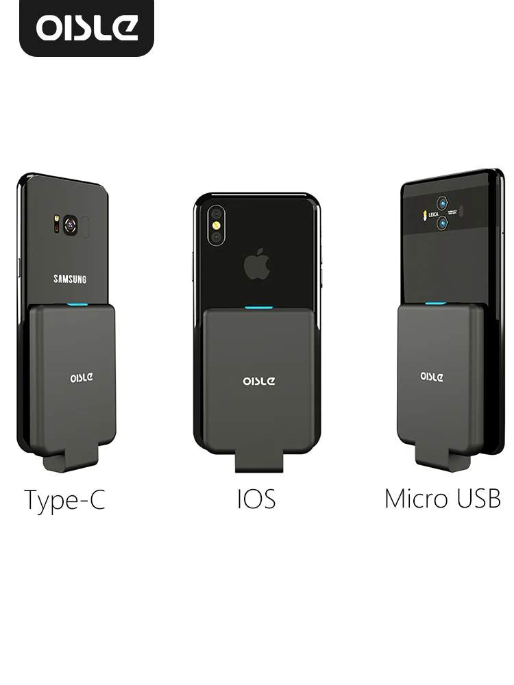 OISLE mini portable external battery charger battery case Power Bank for iPhone X 11 7 8 6s xs 12-Sa