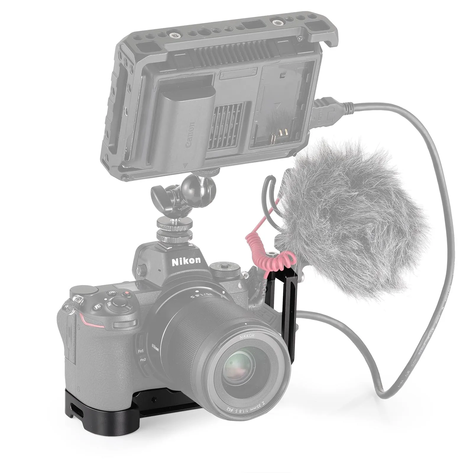 SmallRig Z6 камера l-кронштейн для Nikon Z6 и для камеры Nikon Z7 с быстроразъемной пластиной типа Arca для вертикального или горизонтального 2258