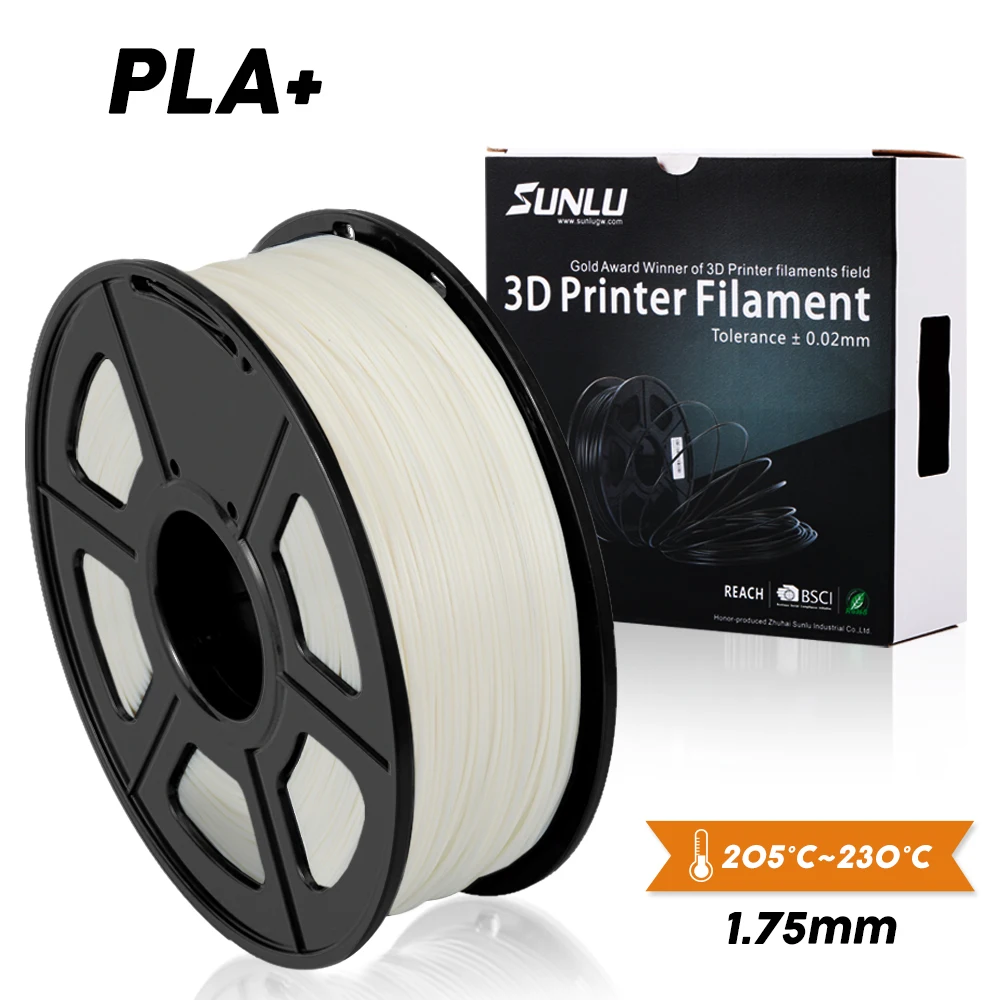 

sunlu1kg filament PLA plus 1.75mm 1KG/roll refills raw material plastic rods with smooth and resilient performance Education