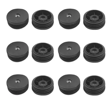 

Leveling Feet OD Plastic Round Tube Inserts Kit Furniture Glide Adjustable Leveler 8mm for Desk Sofa Leg - Pack of 4pcs