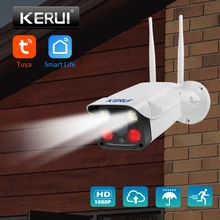 KERUI смарт-камера с Wi-Fi IP CCTV Беспроводная P2P камера безопасности Открытый IP66 водонепроницаемый SD карта хранения Ночной монитор для зрения