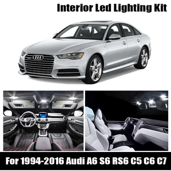 

100% White Canbus Error Free LED bulb interior dome map light Kit for Audi A6 S6 RS6 C5 C6 C7 (1994-2016)