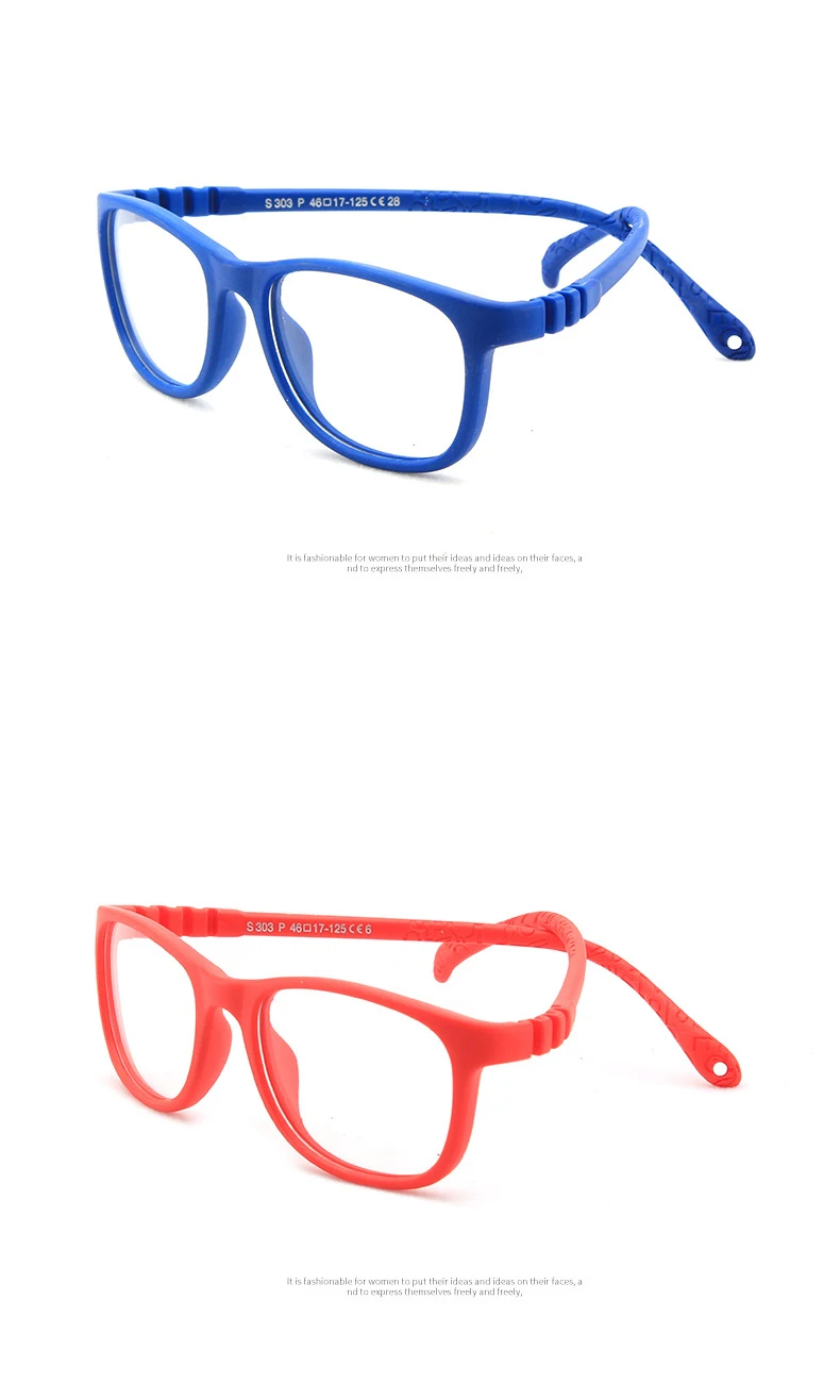 Детские очки Оптические очки Frame ремень TR90 гибкие мальчики девочки размер 46 небьющиеся безопасные спортивные очки Сверхлегкий