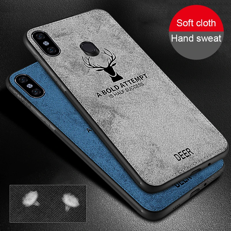 

Cloth Texture Phone Case For Xiaomi Redmi K20 Note 7 6 5 Pro 6A 5A 5 Plus Deer Cases For Xiaomi Mi 9T Pro 8 A2 A1 Lite Max 3
