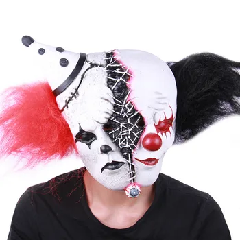 

Funny face double-sided clown mask Latex Grimace Zombie Clown Mask for Halloween Masquerade Masquerade Masks Party Cosplay