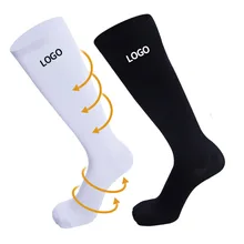 OEM Custom Men Long Soccer Socks Knee Copper High Stockings Sports Compression Football Sport Socks