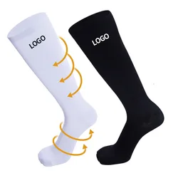 OEM Custom Men Long Soccer Socks Knee Copper High Stockings Sports Compression Football Sport Socks
