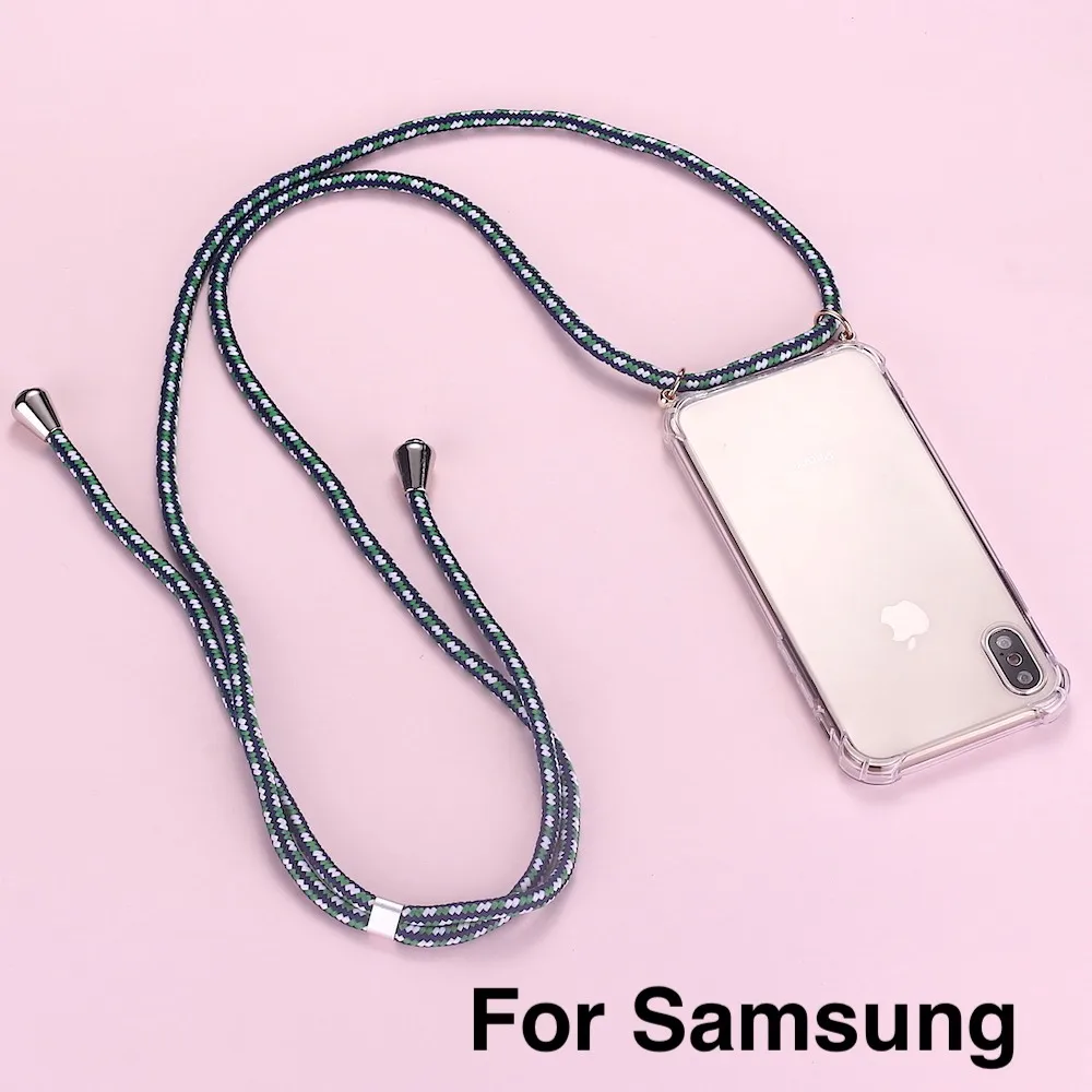Ремешок шнур цепь лента для телефона ожерелье Ремешок Мобильный чехол для телефона для переноски для SAMSUNG S8 S9 S10 Note9 A50 A70 A7 A8 A9|Специальные чехлы|   | АлиЭкспресс