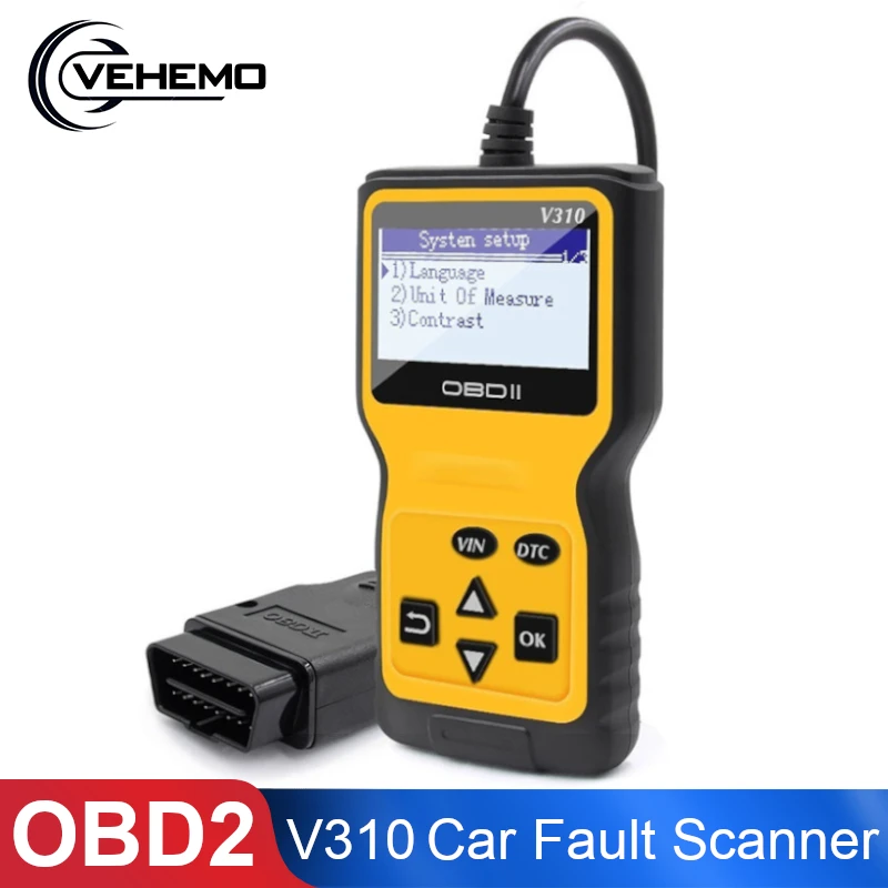 Vehemo OBD2 V310 Автомобильный сканер неисправностей Автомобильный Универсальный сканирующий инструмент диагностический считыватель кода многоязычный сброс автомобильные аксессуары