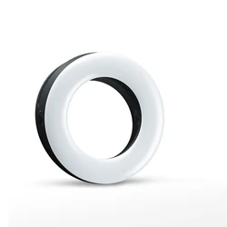 Portable LED Selfie Ring Light - USB Rechargeable Clip - On Fill Light (Black)