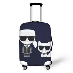 Водонепроницаемые чехлы для багажа до 18-30 дюймов чемодан Karl Lagerfelds с принтом Дорожный чемодан защитный чехол на Чемодан Аксессуары