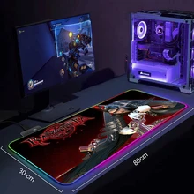 

Bayonetta RGB Large Mouse Pad 900x400 Gamers Decoracion Computer Keyboard Desk Mat Led Gaming Accessories PC Gamer led Mousepad