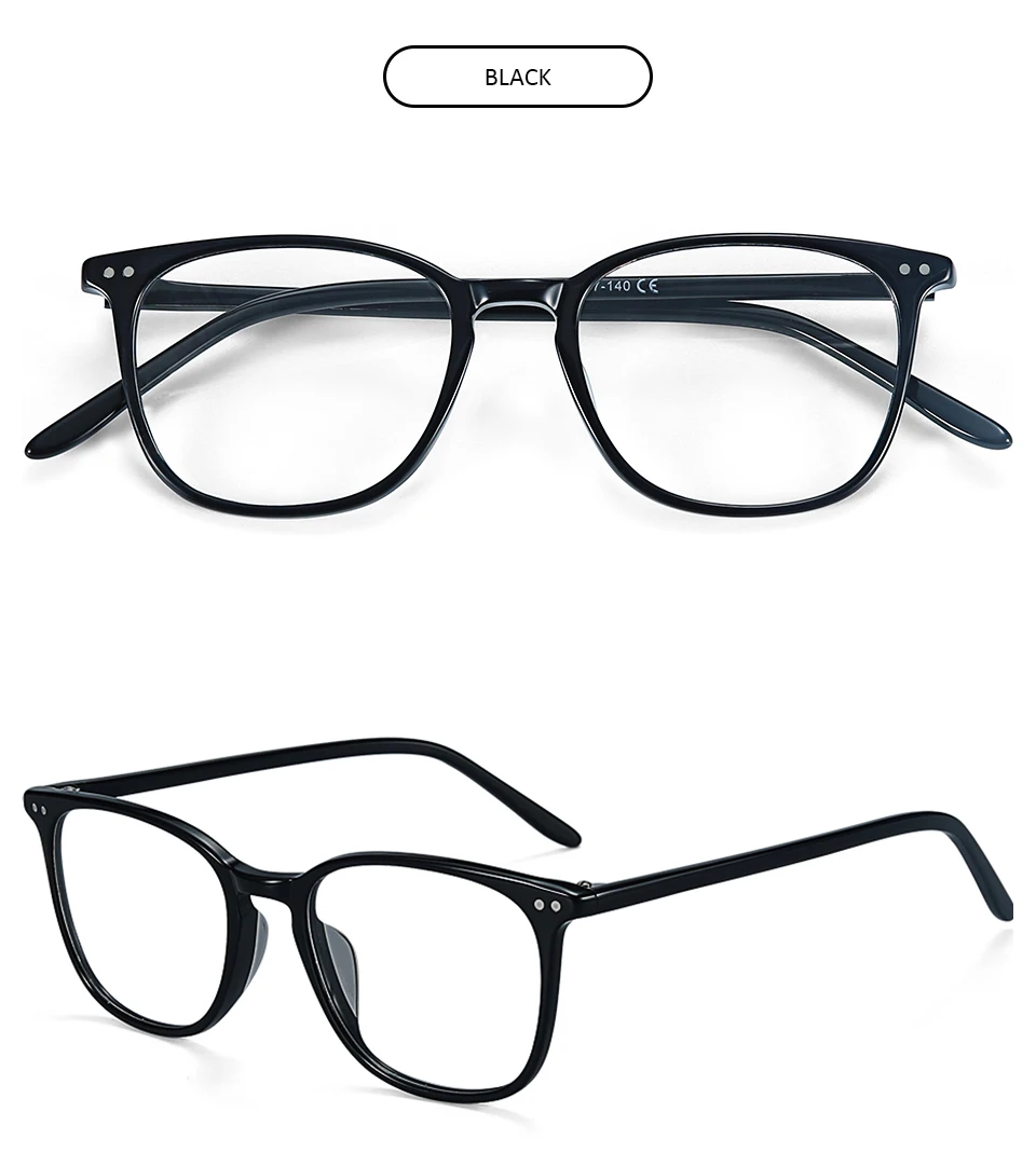 ZENOTTIC Transparent Glasses Frame Men Prescription Glasses Lenses Acetate Glasses Man Frames Optical Myopia Eyeglasses (8)