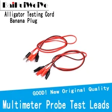 Cordon de Test crocodile pour multimètre, 1 mètre, rouge et noir, pour sondes, pince électrique, connecteurs de fiche banane
