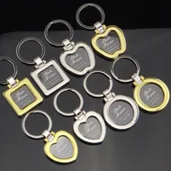 South Korea Best Seller Version Metal Heart Shape Keychain Cool Heart Iron Tower Key Pendants Manufacturers Customizable Logo