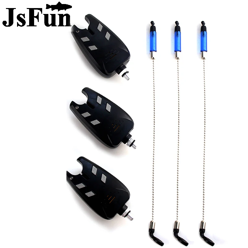 

3Pcs/set Fishing Bite Alarms Fishing Rod Alert System Sound Alarm Fishing Hanger Swinger Bottom Rig Waterproof FO349