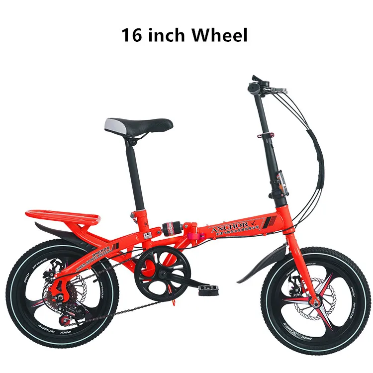 16 inch red 1 Новые 14/16/20 дюймов графит для колес Сталь рамки для iPhone 6 plus Скорость Для женщин складной детский велосипед Открытый BMX с амортизацией Bicicleta - Цвет: 16 inch red 1