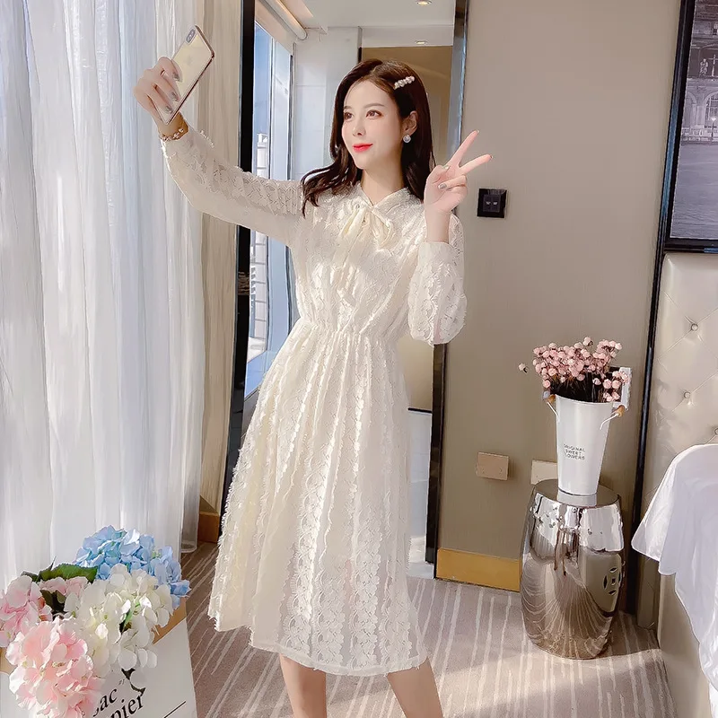 

Early Spring 2020 New Style Department of Sweet Lead Tassels Lace Dress Waist Hugging Slimming Ladies' Skirt Spring Spring Cloth