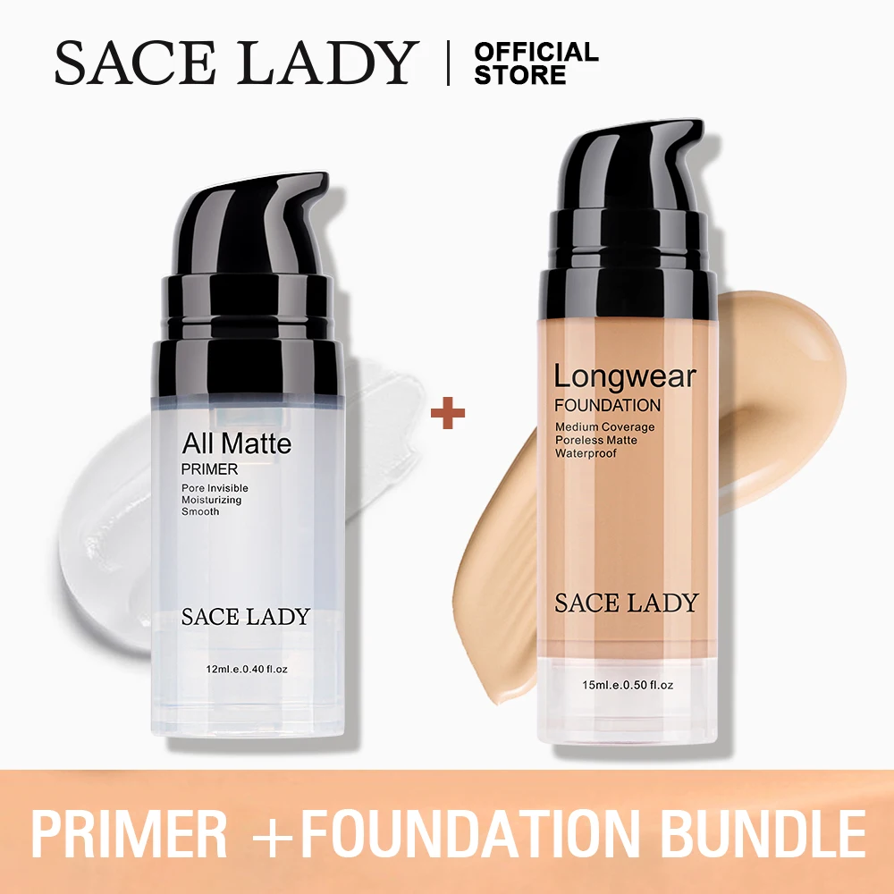 

SACE LADY Face Primer Makeup Set Liquid Foundation Cream Waterproof Matte Base Natural Concealer Oil Control Cosmetic Wholesale