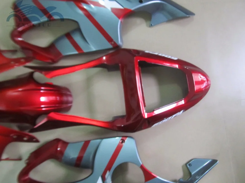 7 подарки литья под давлением обтекатель комплект Подходит для Honda CBR 600F4i 2001 2002 2003 CBR600F4i 01 02 03 Красный Серебряный обтекатель комплекты деталей HT06