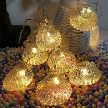 1.5M 3M Fairy Guirlande Led Shell Lichtslingers Vakantie Lamp Voor Kerstboom Wedding Thuis Indoor Decoratie Batterij aangedreven