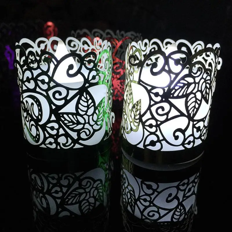 silver white 20PCS Hobbyлейн 20 шт. беспламенный чайный светильник для мерцания светодиодный светильник для свечей - Цвет: silver white 20PCS