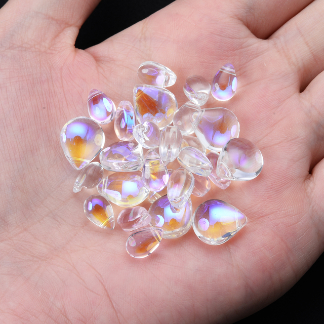 Natural Crystal Beads Water Droplet Loose Spacer Bead for Jewelry Making DIY Bracelet Necklace Earrings Accessories