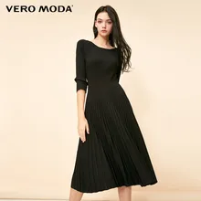 Vero Moda минималистский 3/4 рукава o-образным вырезом средней длины платье | 318346527