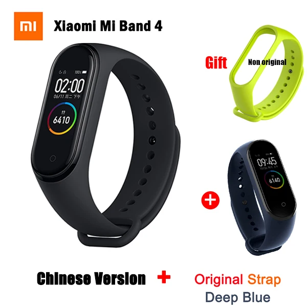 In stock Original Xiaomi Mi Band 4 Smart Watch Mi Band 4 Global Version Fitness Heart Rate Music Wristband Ship in 24 hours - Цвет: CN add Original 3