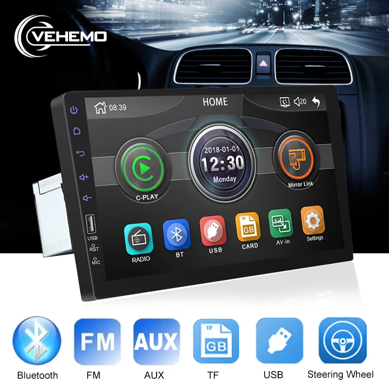 

9" Car Radio Autoradio Bluetooth Stereos MP5 Player Support TF Card Rear View Camera Mirror Link Touch Screen AUX Audio Input