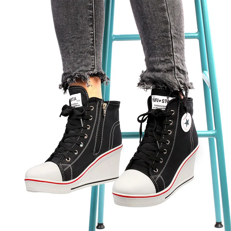Ботинки женские на танкетке с высоким верхом платформе|shoes casual|shoes casual womenshoes platform