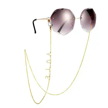 

Cazador Former First Lady Of The USA Michelle Obama Wears The Same VOTE Sunglasses Chain 2020 Hottest Jewelry Freedom Equality