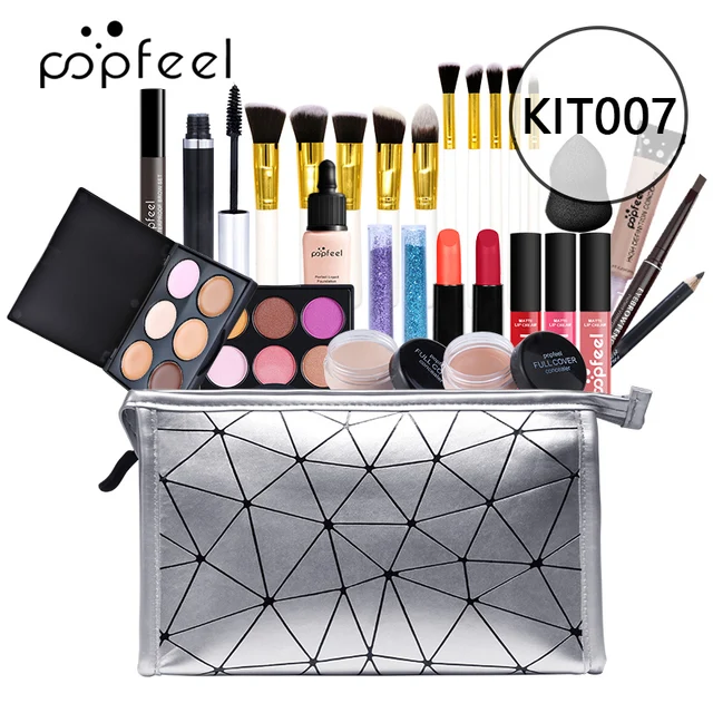 POPFEEL All In One Makeup Kit(Eyeshadow, LiGloss,Lipstick,Brushes,Eyebrow,Concealer)Beauty Cosmetic Bag 5