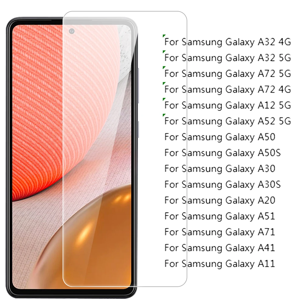Защитное стекло 9H для Samsung Galaxy A52 A72 A32 A12 A51 A71 A50 A11 | Мобильные телефоны и аксессуары